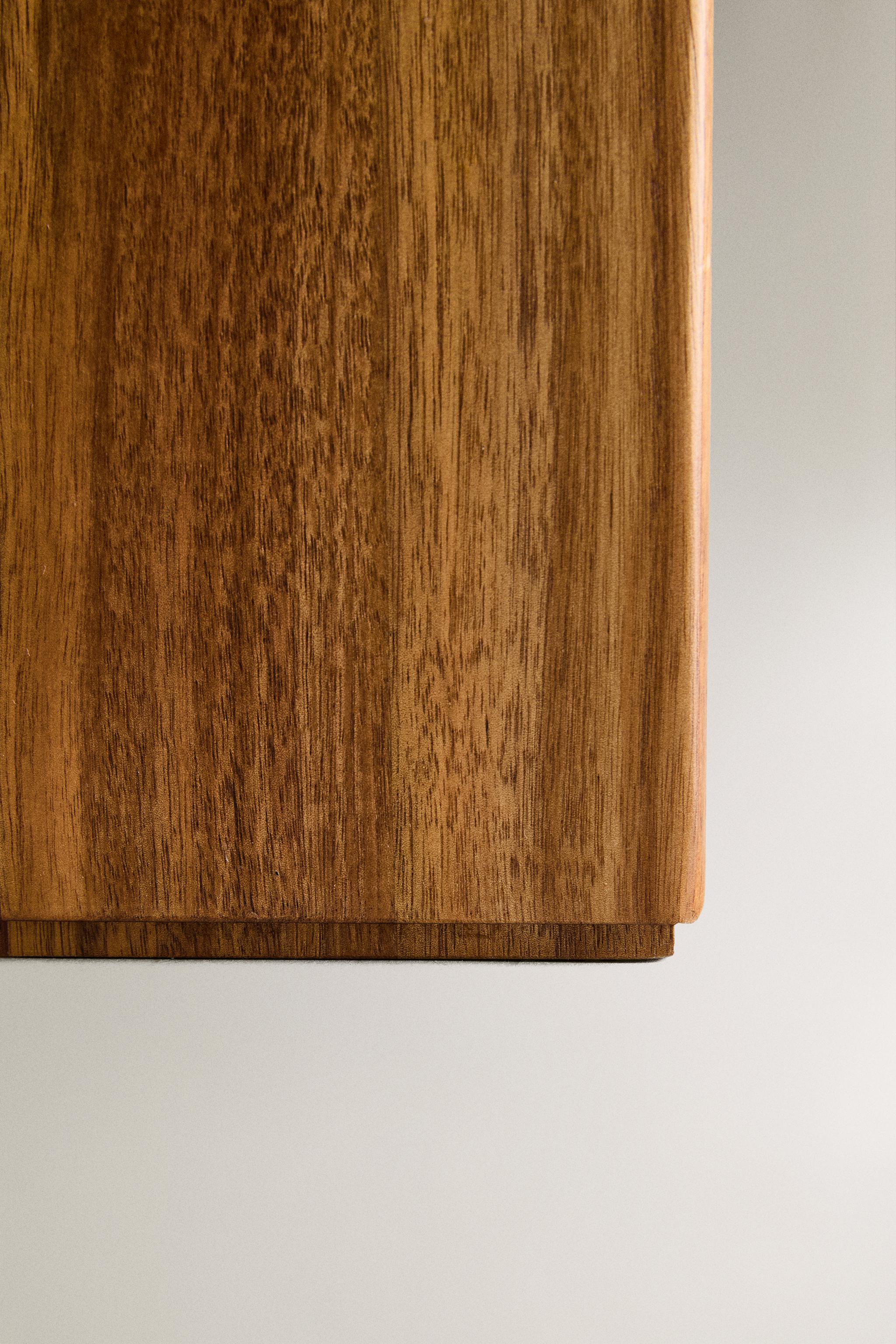 POUBELLE À PAPIER CARRÉE SALLE DE BAIN BOIS